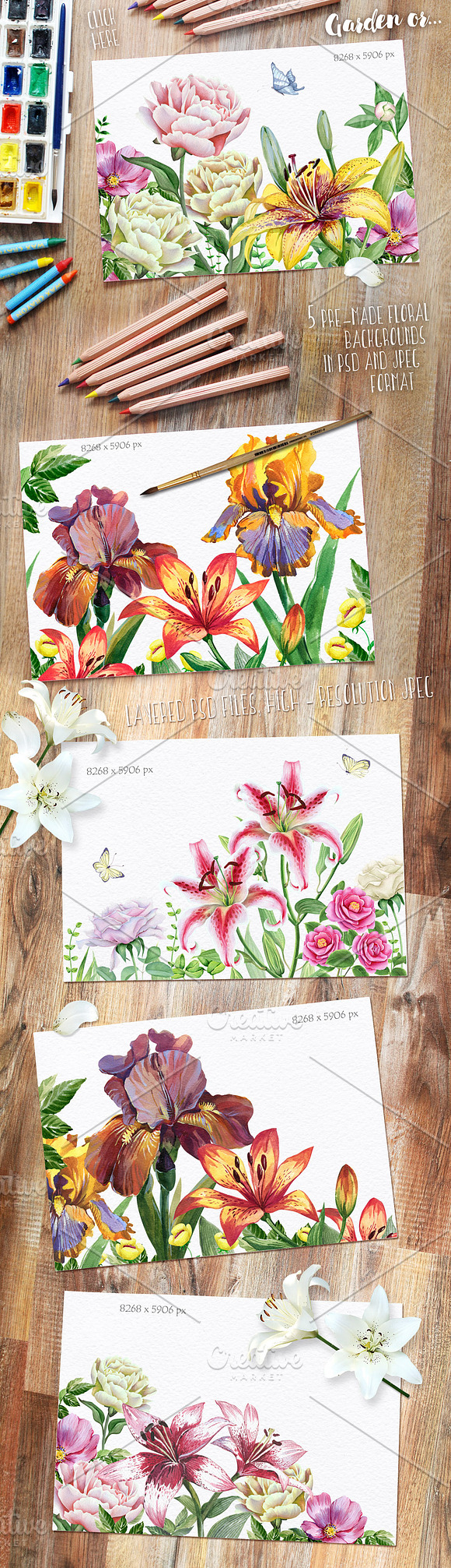 70% OFF! Floral set. Over 115 PNG in Illustrations - product preview 1