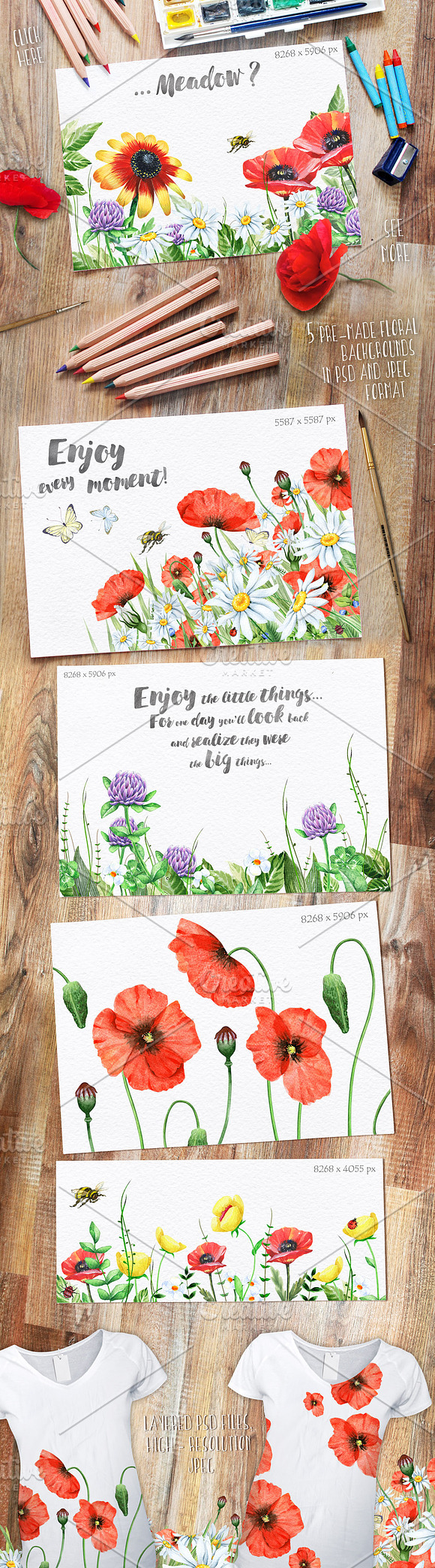 70% OFF! Floral set. Over 115 PNG in Illustrations - product preview 3