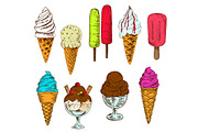 Soft serve ice cream cones