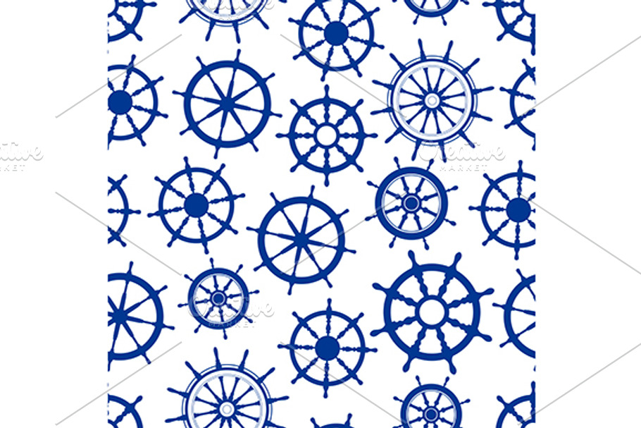 Retro marine helms pattern in Graphics - product preview 8