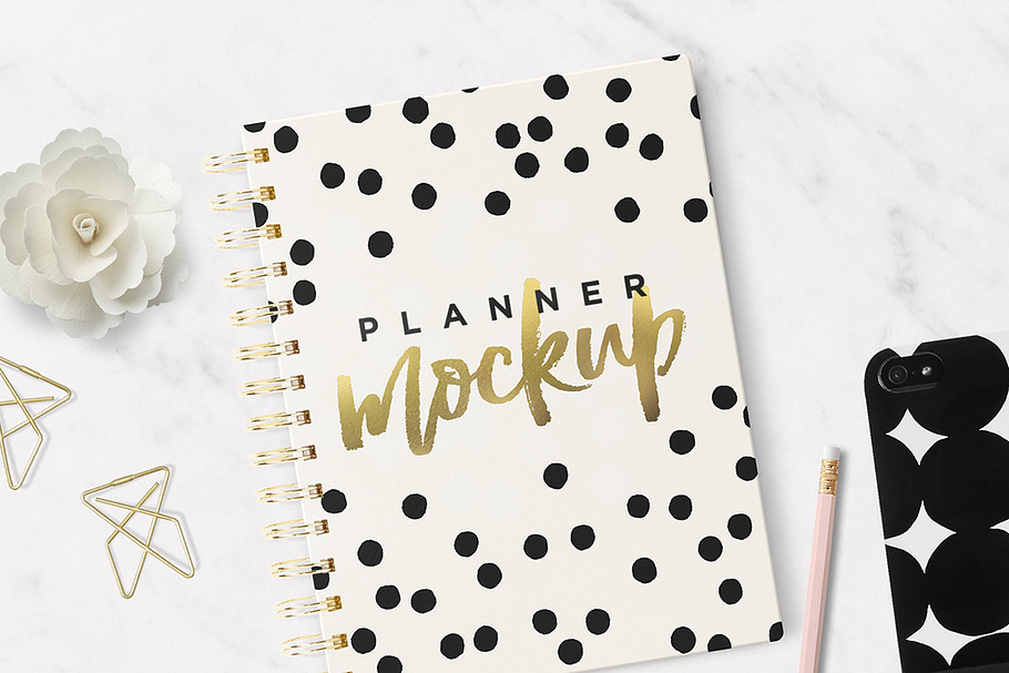 Planner & Agenda 7x9" Mockup in Product Mockups - product preview 8