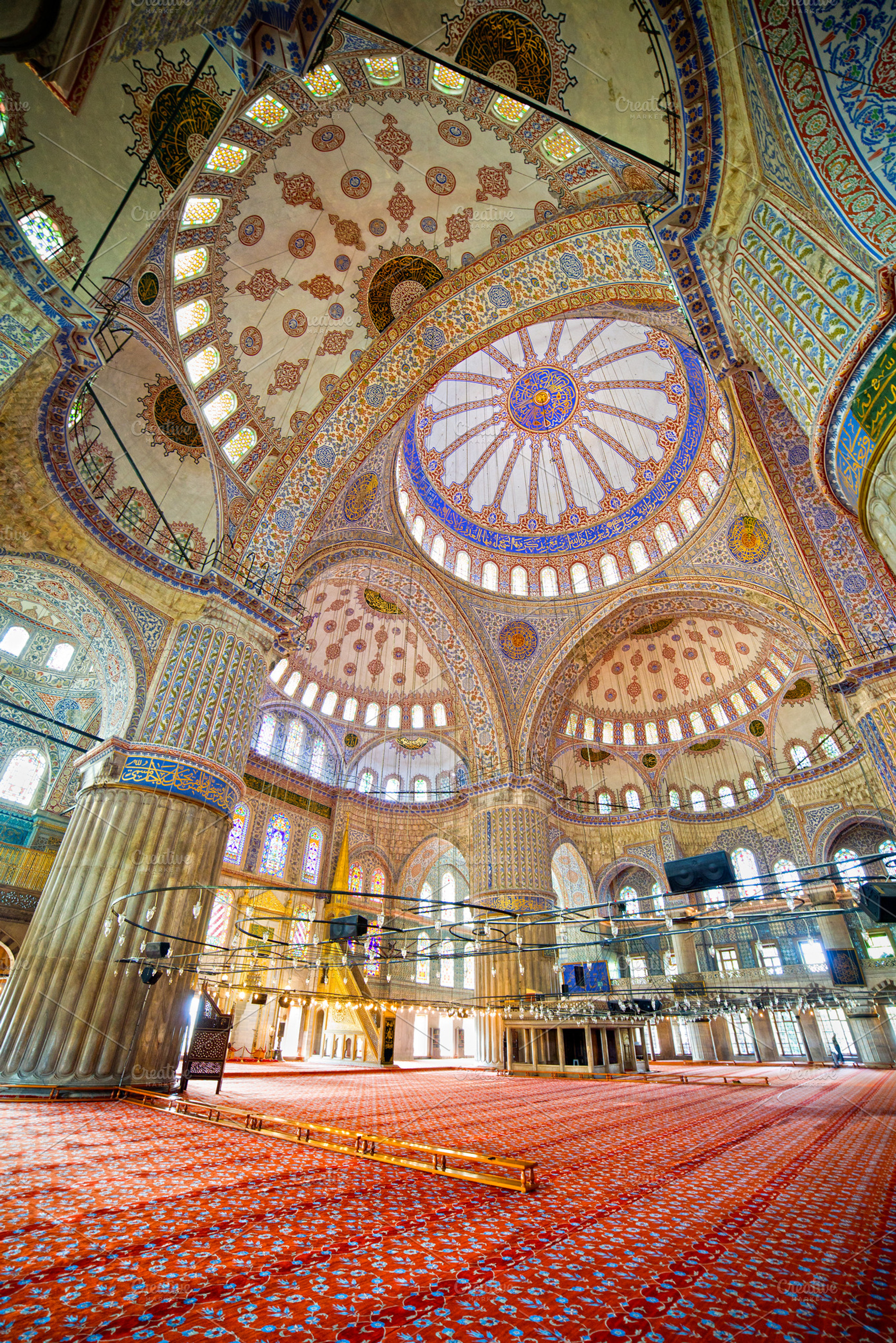 Blue Mosque Interior In Istanbul
