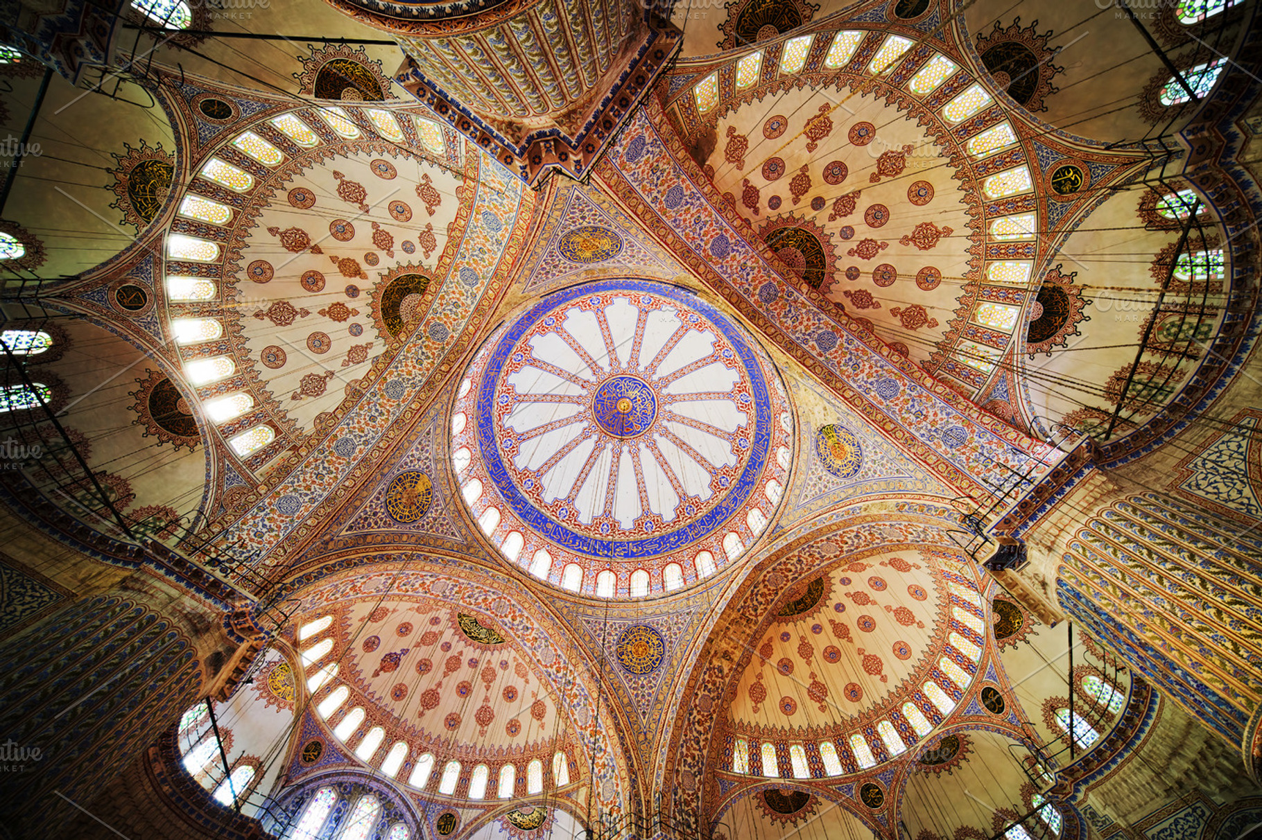Blue Mosque Interior In Istanbul