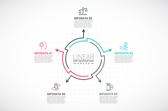 Line flat elements for infographic_9 in PowerPoint Templates - product preview 5