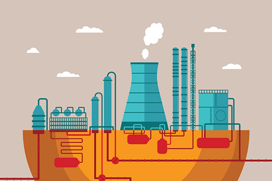 Refinery plant in Illustrations - product preview 8