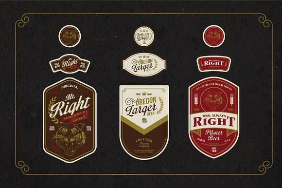 10 Vintage Beer Labels in Objects - product preview 2
