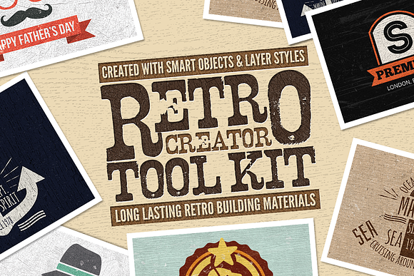 Retro Creator Tool Kit Wood Edition in Photoshop Layer Styles - product preview 4