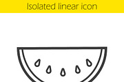 Watermelon linear icon. Vector