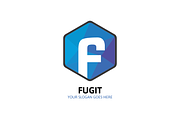Hexagon Fugit Logo - Letter F
