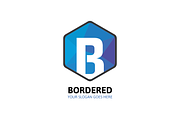 Hexagon Bordered Logo - Letter B