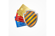 Credit Card Safety Concept. Vector