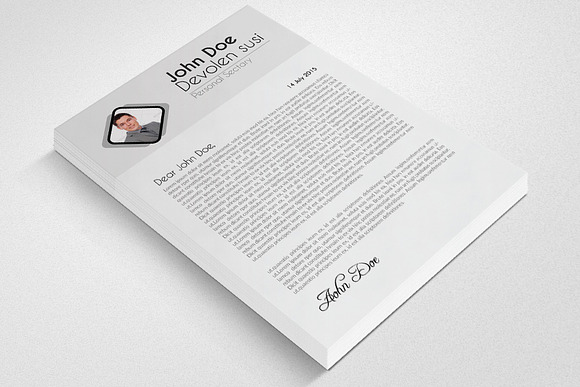 3 Page Resume Portfolio Cover Letter in Letter Templates - product preview 1