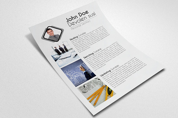 3 Page Resume Portfolio Cover Letter in Letter Templates - product preview 2