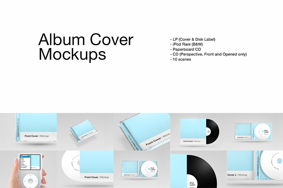 Vintage Album Cover Mockups in Product Mockups - product preview 8