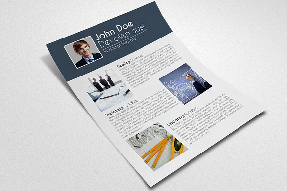 4 Page Resume Portfolio Cover Letter in Letter Templates - product preview 3