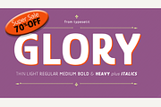 Glory- 13 fonts, ridiculous price