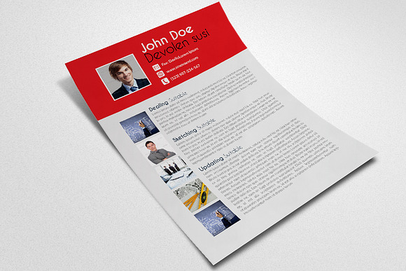 4 Page Resume Portfolio Cover Letter in Letter Templates - product preview 2