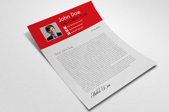 4 Page Resume Portfolio Cover Letter in Letter Templates - product preview 3