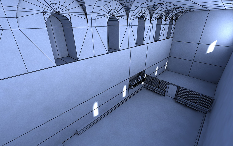 Sistine Chapel Interior Low Poly in Architecture - product preview 3