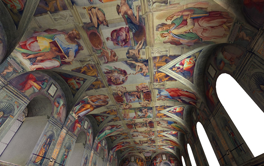 Sistine Chapel Interior Low Poly in Architecture - product preview 6