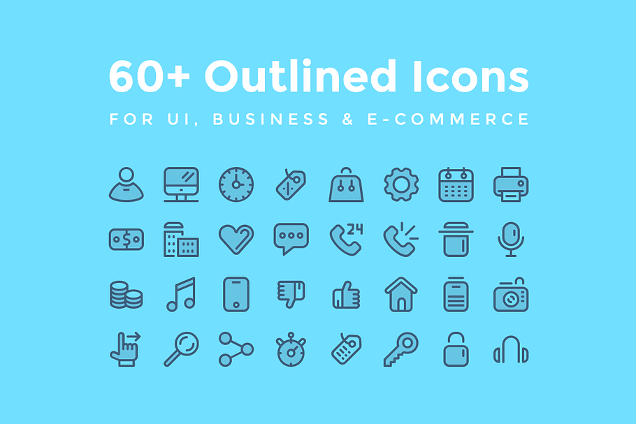 60+ Outlined Icons