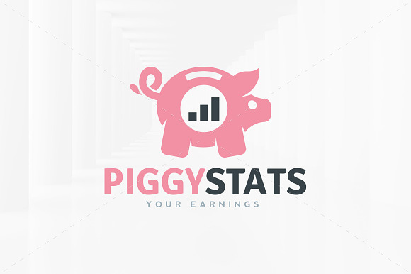 Piggy Stats Logo Template in Logo Templates - product preview 2