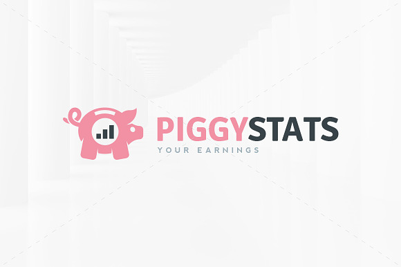 Piggy Stats Logo Template in Logo Templates - product preview 3
