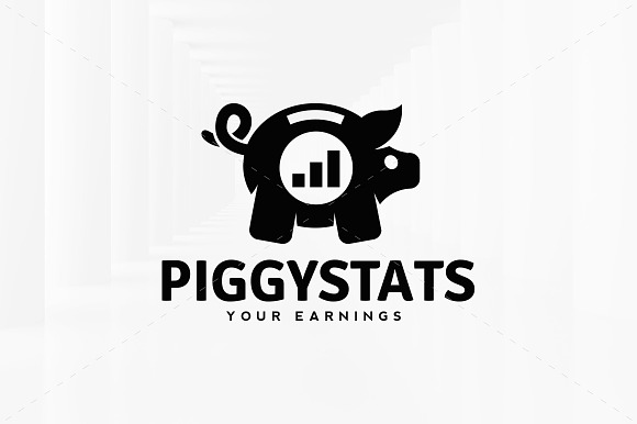 Piggy Stats Logo Template in Logo Templates - product preview 4