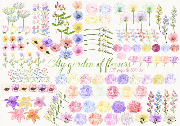 190 Floral & Leaves Bundle in Objects - product preview 1