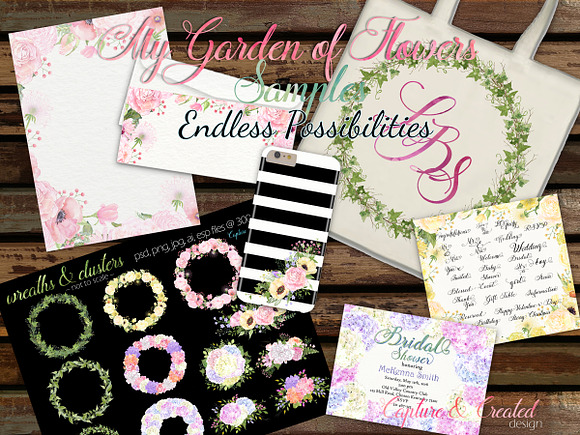 190 Floral & Leaves Bundle in Objects - product preview 4