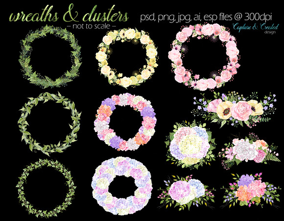 190 Floral & Leaves Bundle in Objects - product preview 6