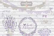 Lavender Rustic wedding clipart