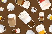 Coffee pattern vector illustration