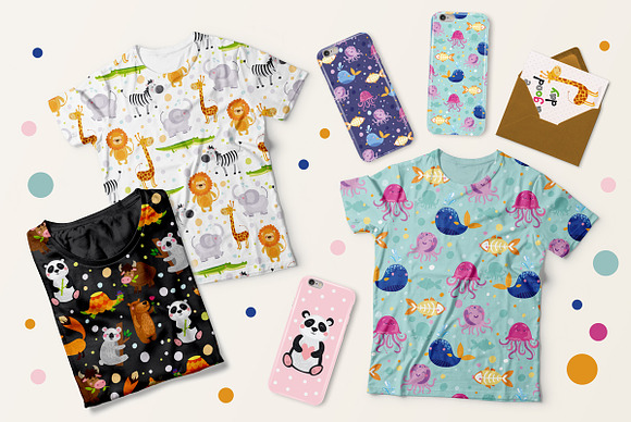 Cute kids set with animals in Illustrations - product preview 3