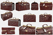 Travel bag leather, set