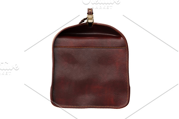 Travel bag leather, set in Objects - product preview 9