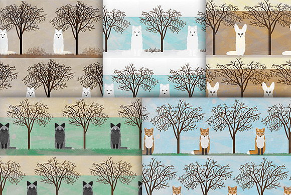 Fox Patterns, Woodland Animal Papers in Patterns - product preview 1