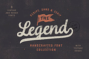 Legend Font trio + Textures