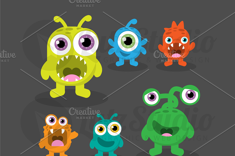 Cute, High Quality Vector Monsters