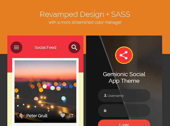 Gemionic - Ionic Social app theme in HTML/CSS Themes - product preview 3