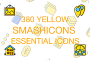 380 Essential Icons - Yellow Style