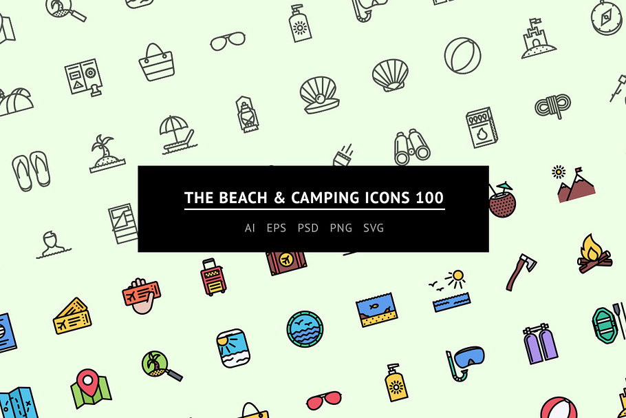 The Beach & Camping Icons 100