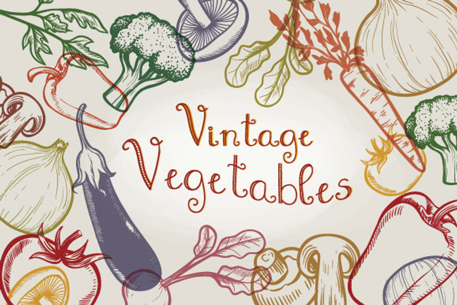 Vintage Vegetables in Objects - product preview 8