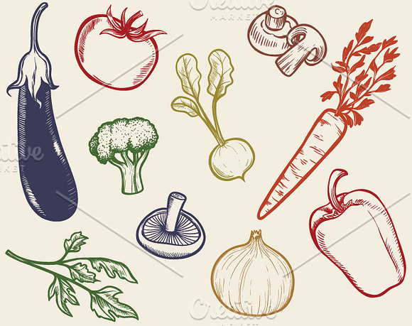 Vintage Vegetables in Objects - product preview 1