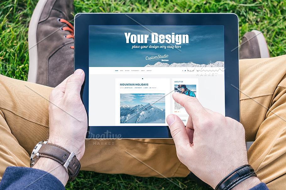 iPad Tablet PSD Mockup in Mobile & Web Mockups - product preview 8