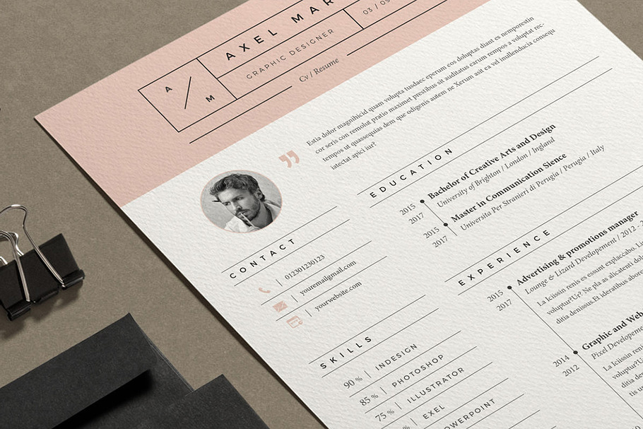 Resume Axel (2 pages) in Resume Templates - product preview 8