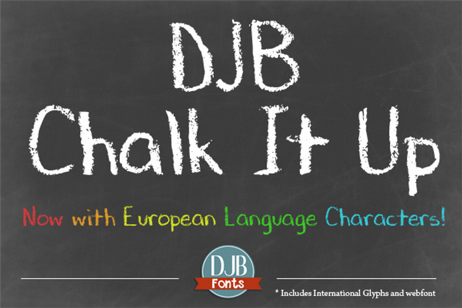 DJB Chalk It Up Font in Scrapbooking Fonts - product preview 8