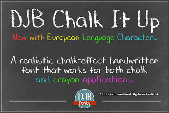 DJB Chalk It Up Font in Scrapbooking Fonts - product preview 1