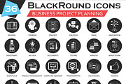  36 Business project planning icons.
