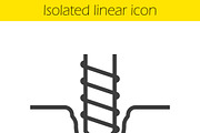 Drilling linear icon. Vector